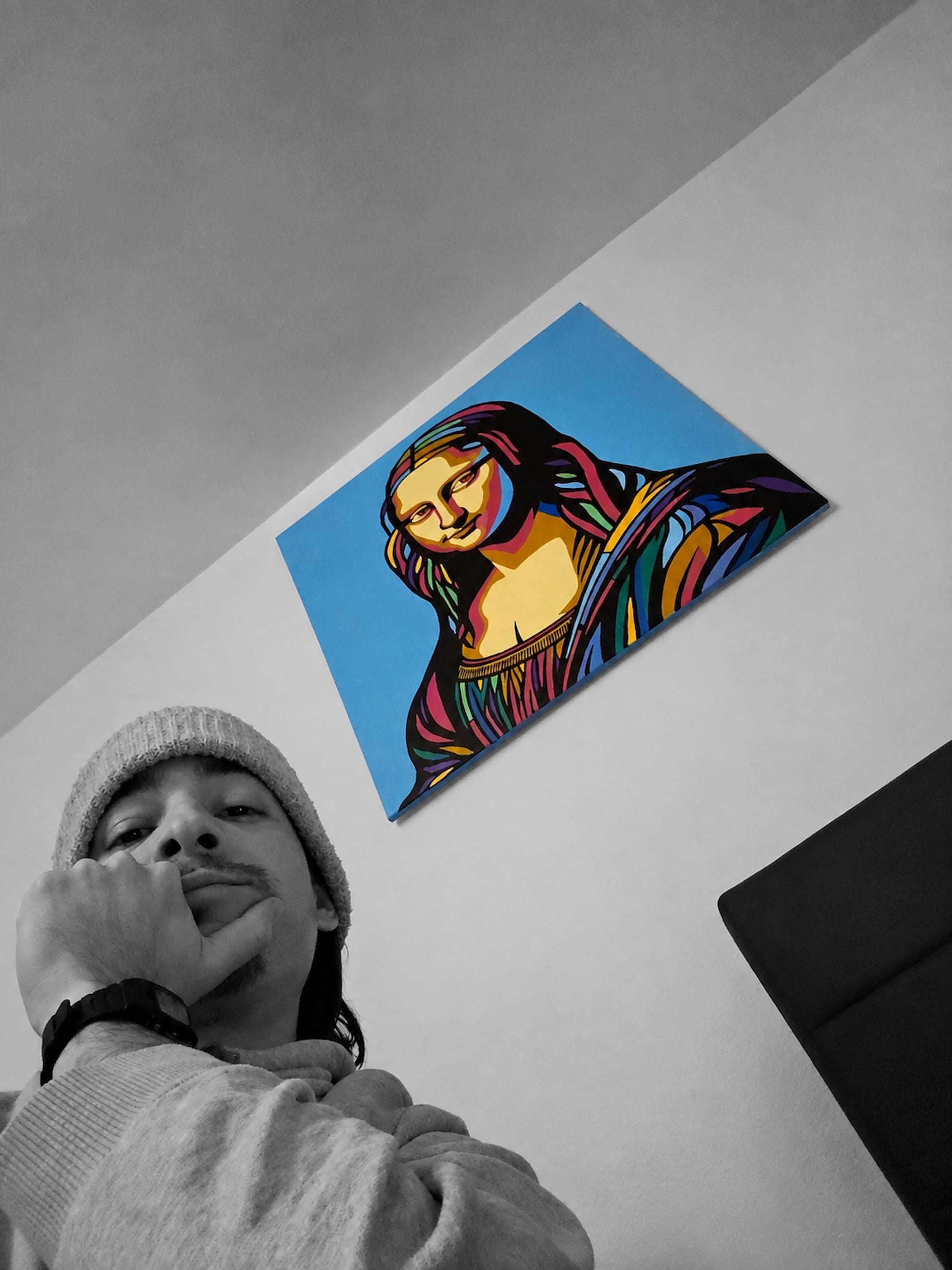 Javier Milán in his studio